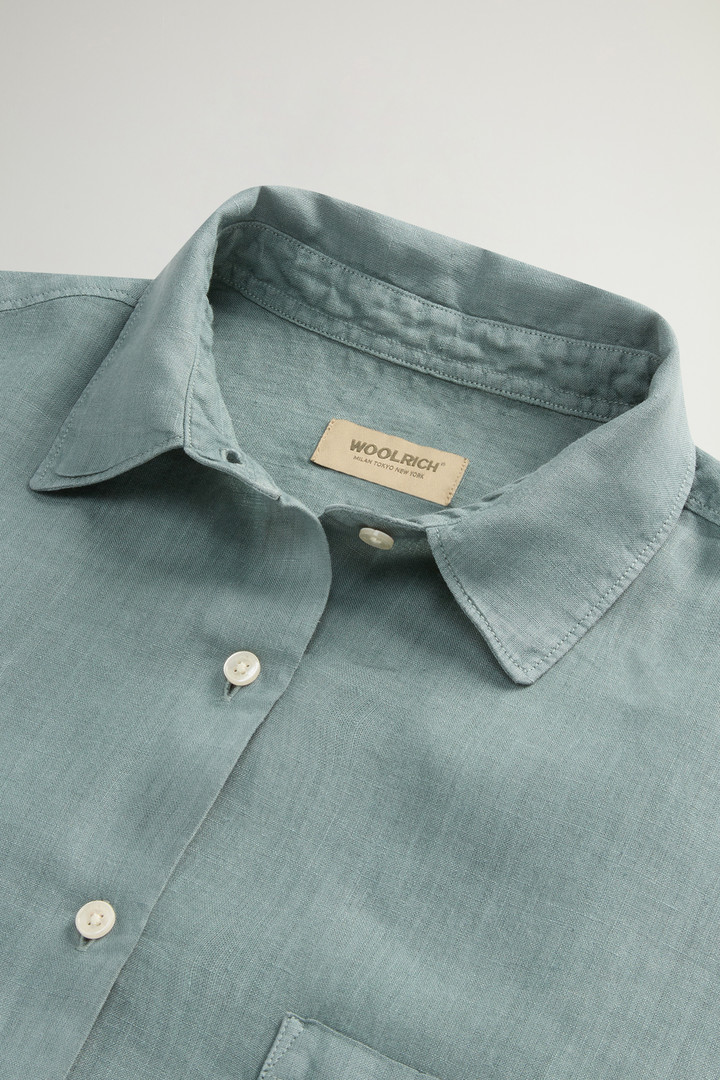 GD LINEN SHIRT Green photo 6 | Woolrich