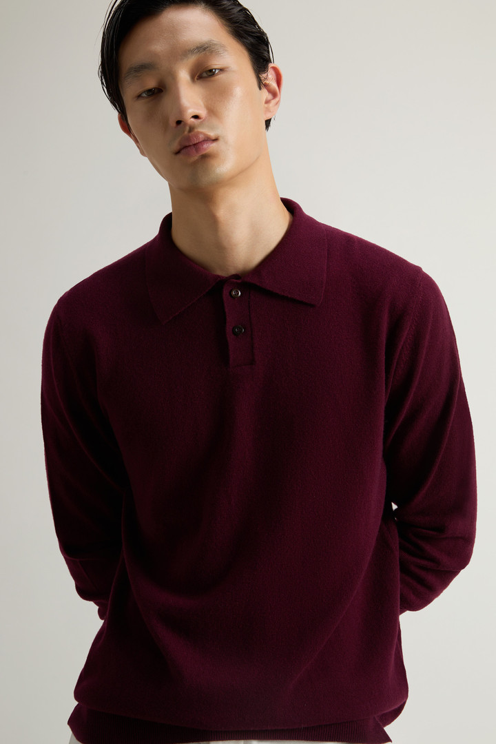 Pure Cashmere Long-Sleeved Polo Sweater Purple photo 3 | Woolrich