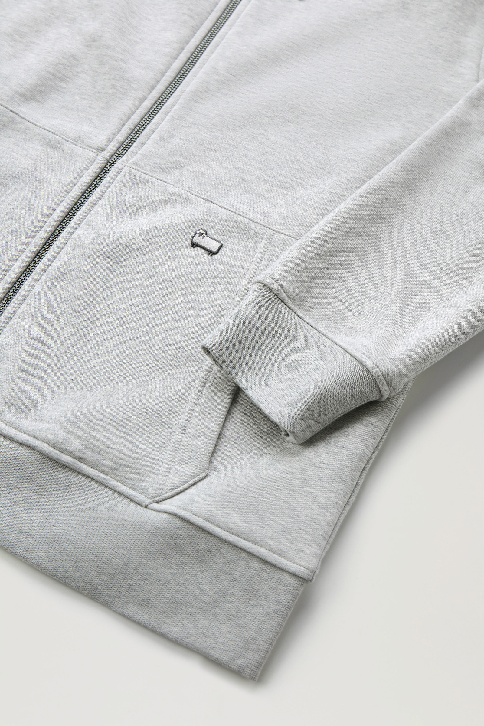 Light Classic Full-Zip Hoodie Grey photo 8 | Woolrich