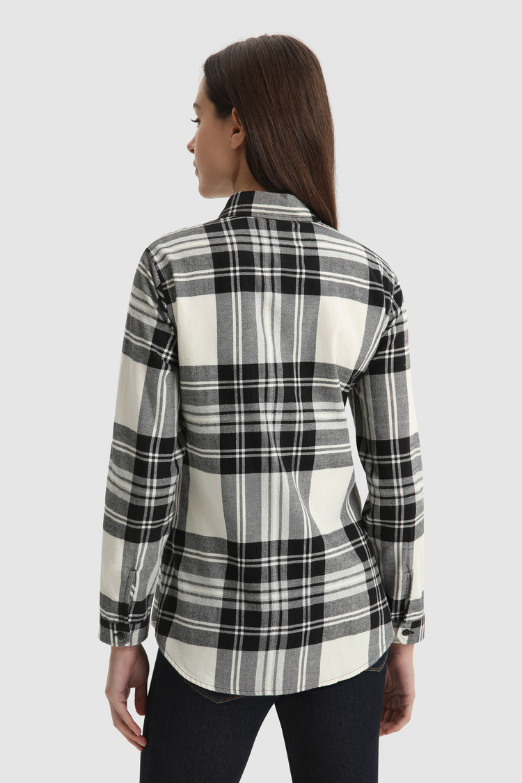 Camicia in flanella di cotone con motivo Check