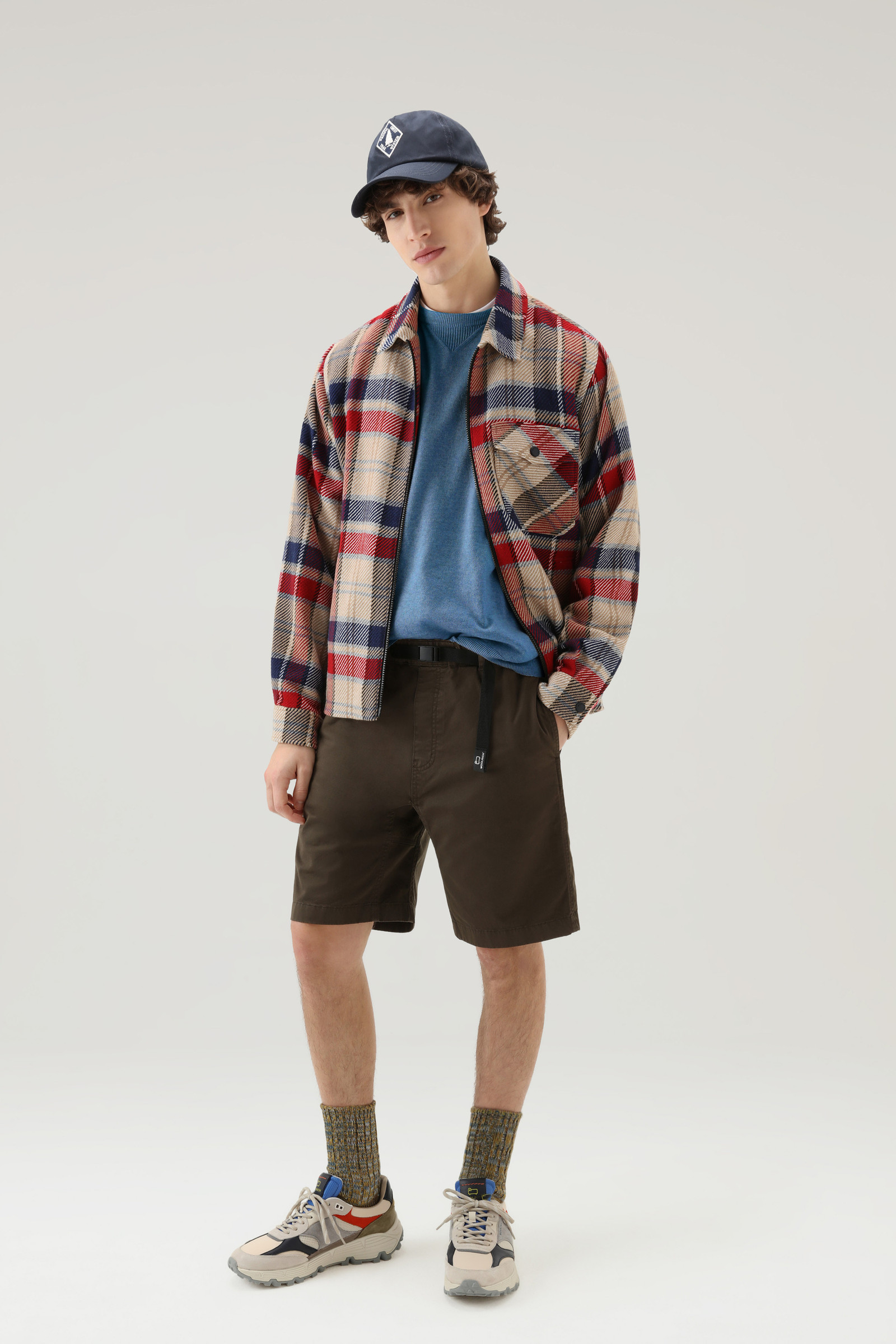 Crewneck Sweater in Pure Cotton Blue photo 2 | Woolrich