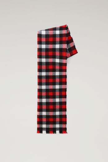 Check Scarf in Pure Wool Red photo 1 | Woolrich