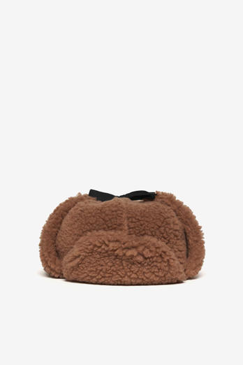 Baseballkappe mit Ohrenschützern aus flauschiger, recycelter Wollmischung Beige photo 1 | Woolrich