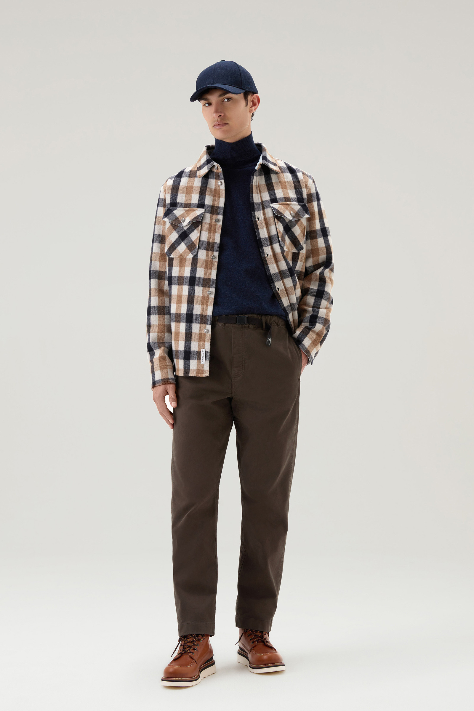 Turtleneck Sweater in Merino Wool Blend Blue photo 2 | Woolrich