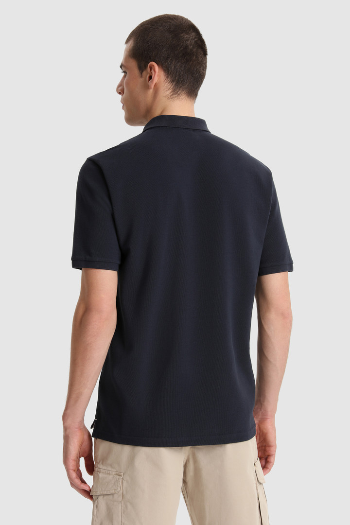 Klassisches amerikanisches Poloshirt aus Baumwolle Blau photo 3 | Woolrich