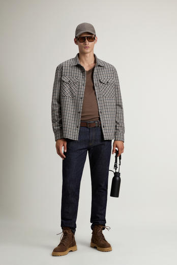 Wool Blend Oxbow Flannel Overshirt - Made in USA Multicolor | Woolrich