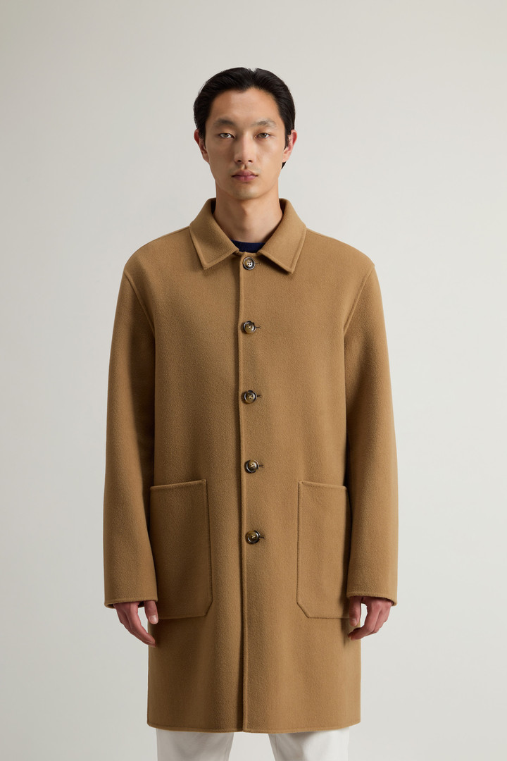 Coat in Pure Virgin Wool Beige photo 1 | Woolrich