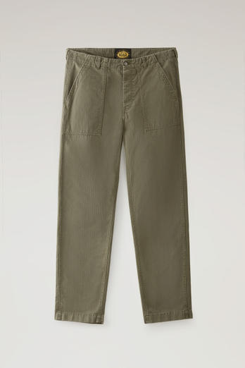 Fatigue Pant in Pure Cotton Green | Woolrich