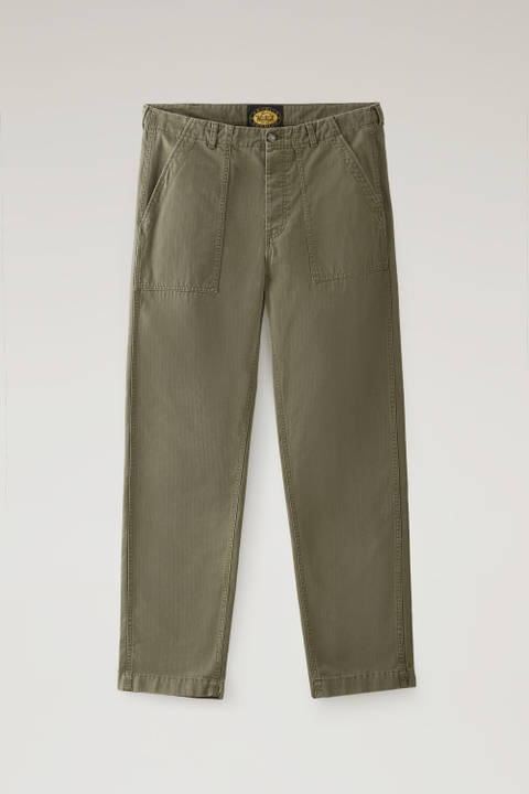 Fatigue Pant in Pure Cotton Green photo 2 | Woolrich