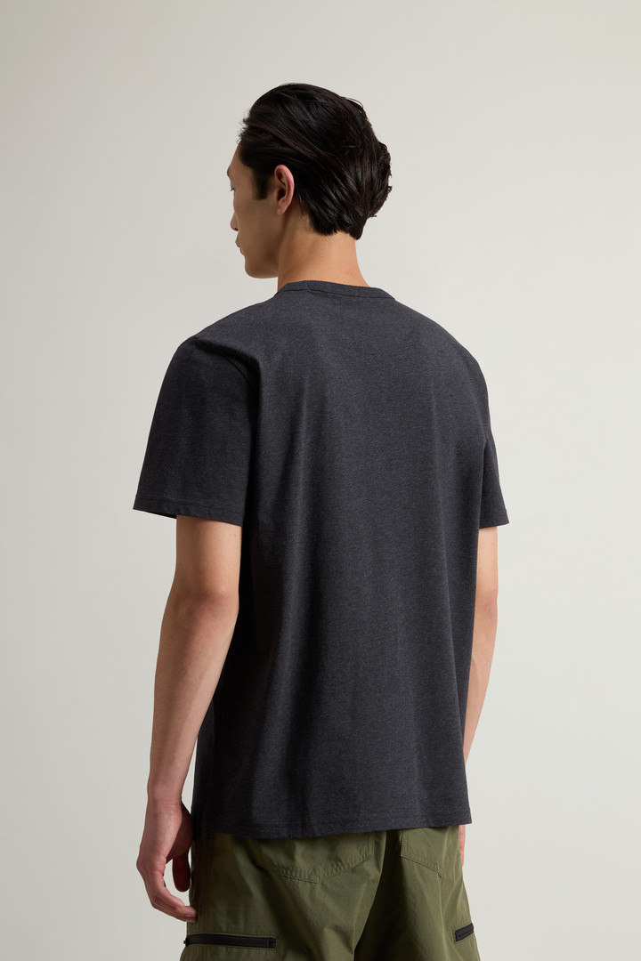 Pure Cotton Sheep T-shirt with Patch Gray photo 3 | Woolrich