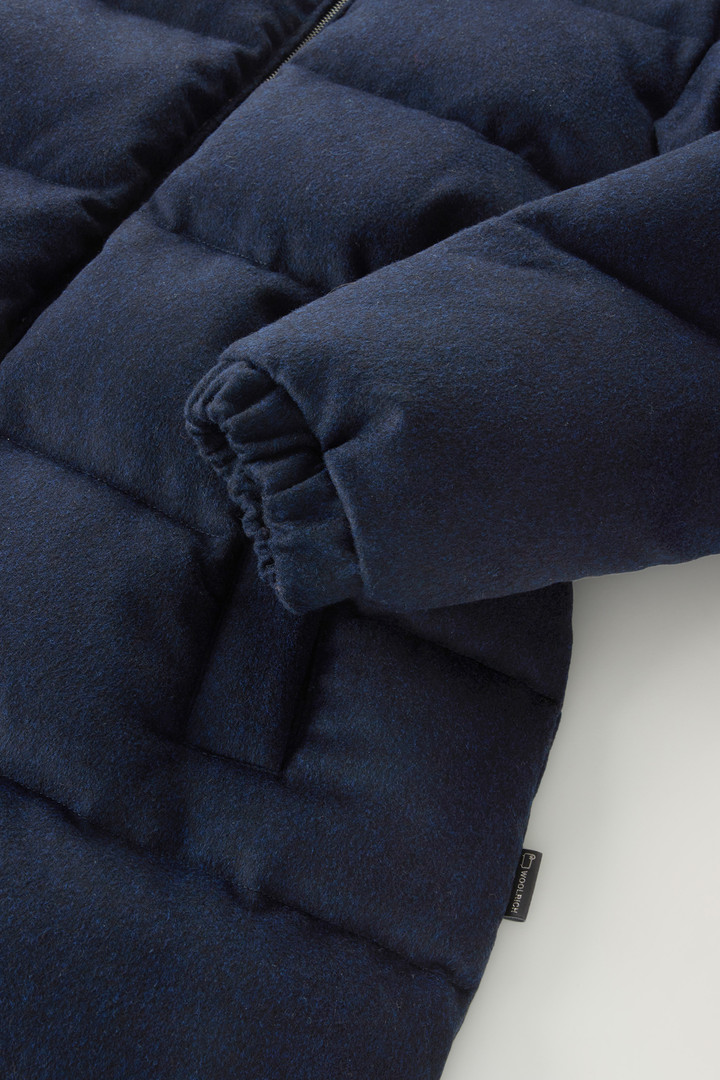 Pure Virgin Wool Long Down Jacket Crafted with a Loro Piana Fabric Blue photo 4 | Woolrich