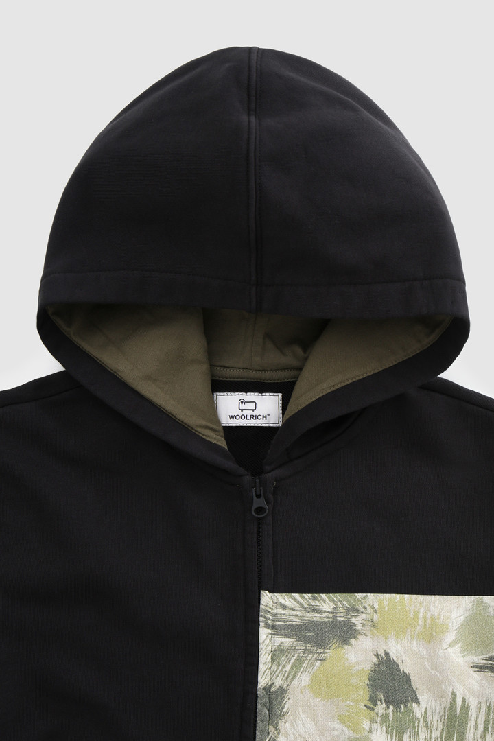 Boy's Hoodie with Camouflage Print Black photo 3 | Woolrich