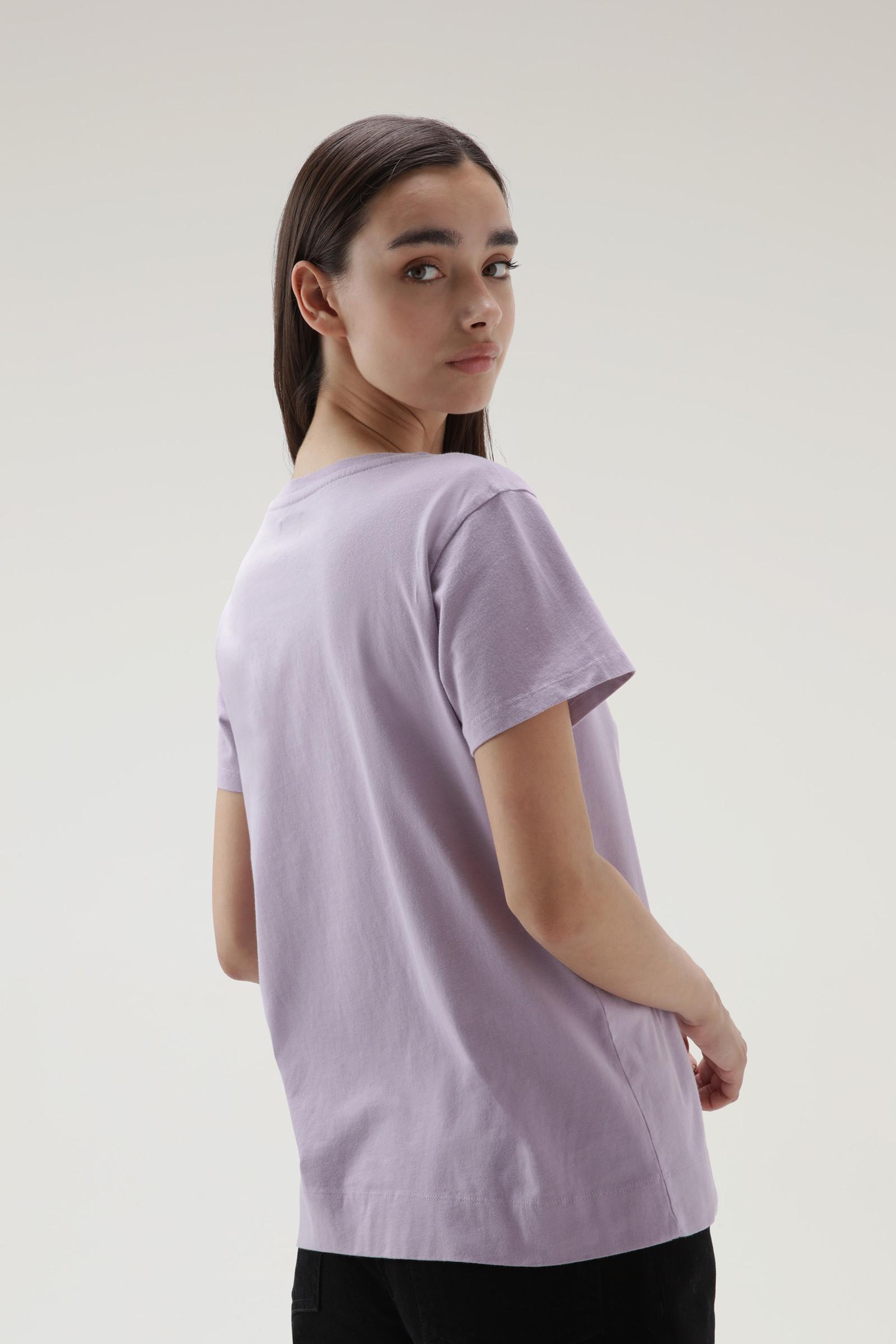 Cotton Logo T-shirt Lilac photo 3 | Woolrich
