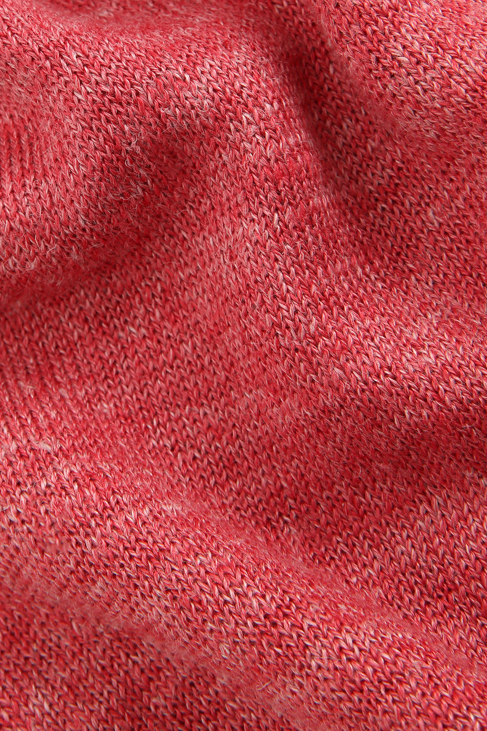 Haut en pur lin avec col côtelé rouge photo 8 | Woolrich
