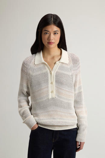 Pull en coton mélangé vanisé Blanc photo 1 | Woolrich