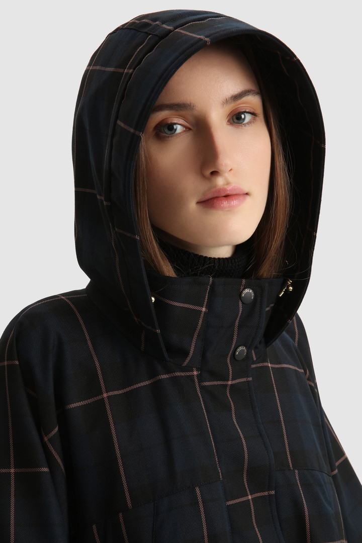 Meade Cape with Buffalo Check Pattern Blue photo 5 | Woolrich