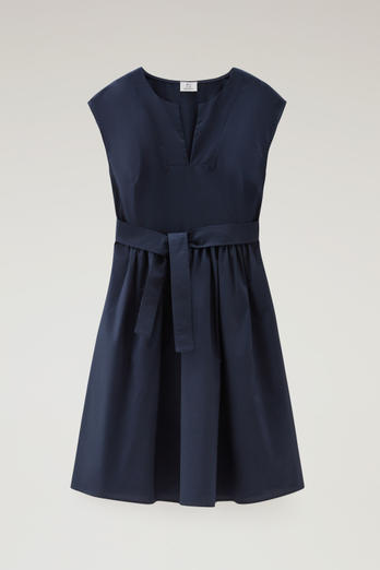 Robe courte en popeline de pur coton Bleu | Woolrich