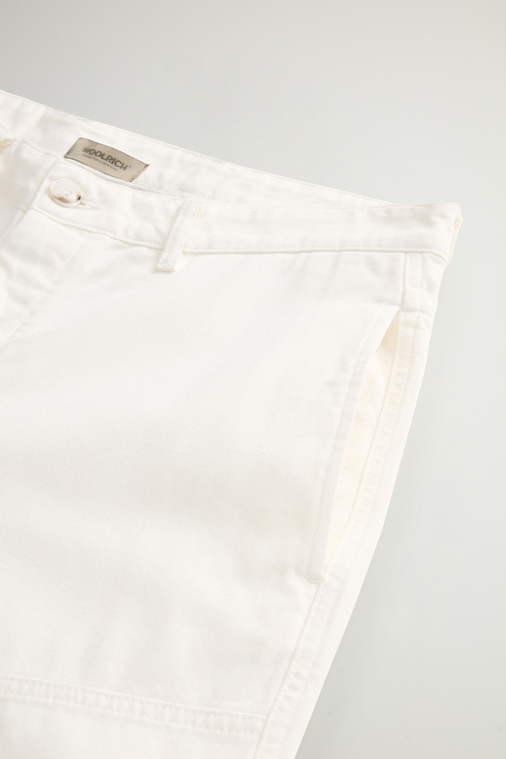 Garment-Dyed Carpenter Pants in Pure Cotton Canvas White photo 6 | Woolrich