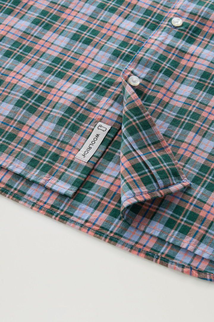 Checked Madras Shirt in Pure Cotton Green photo 8 | Woolrich