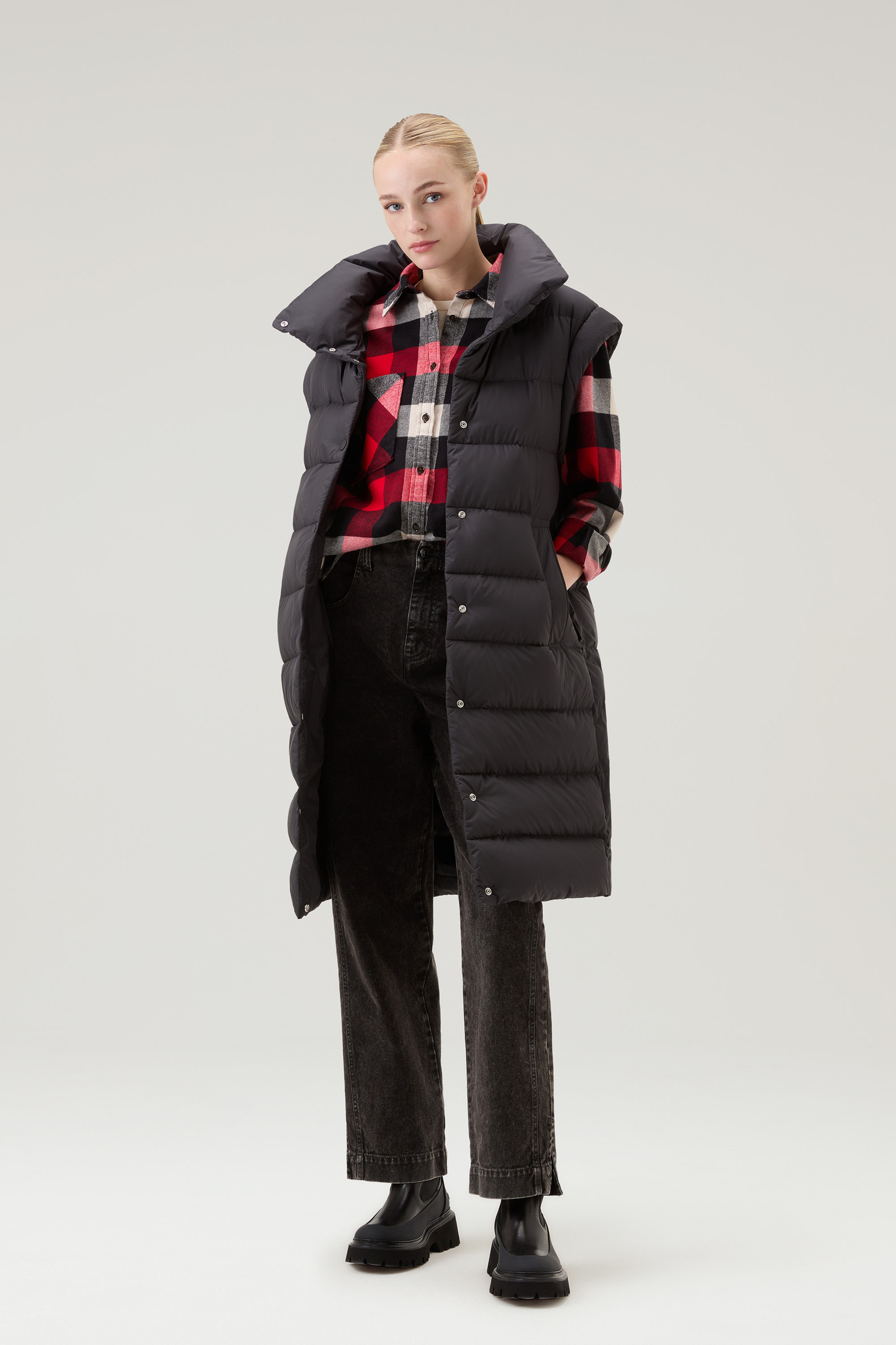 Camicia a quadri in flanella rosso photo 2 | Woolrich