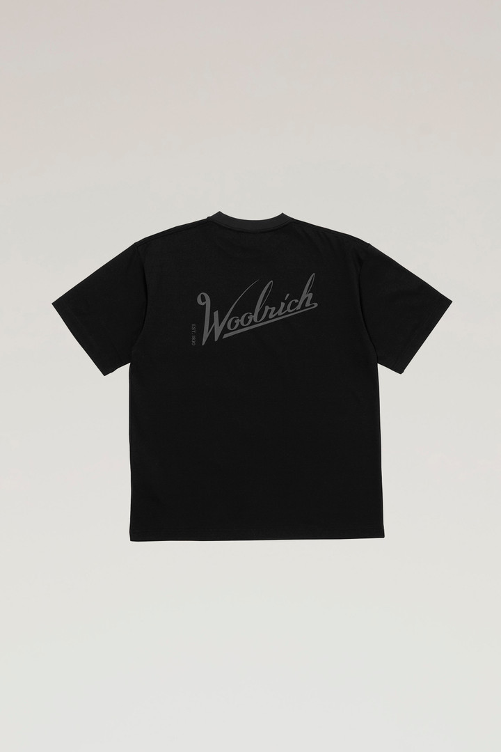 T-shirt en COOLMAX avec imprimé Noir photo 1 | Woolrich
