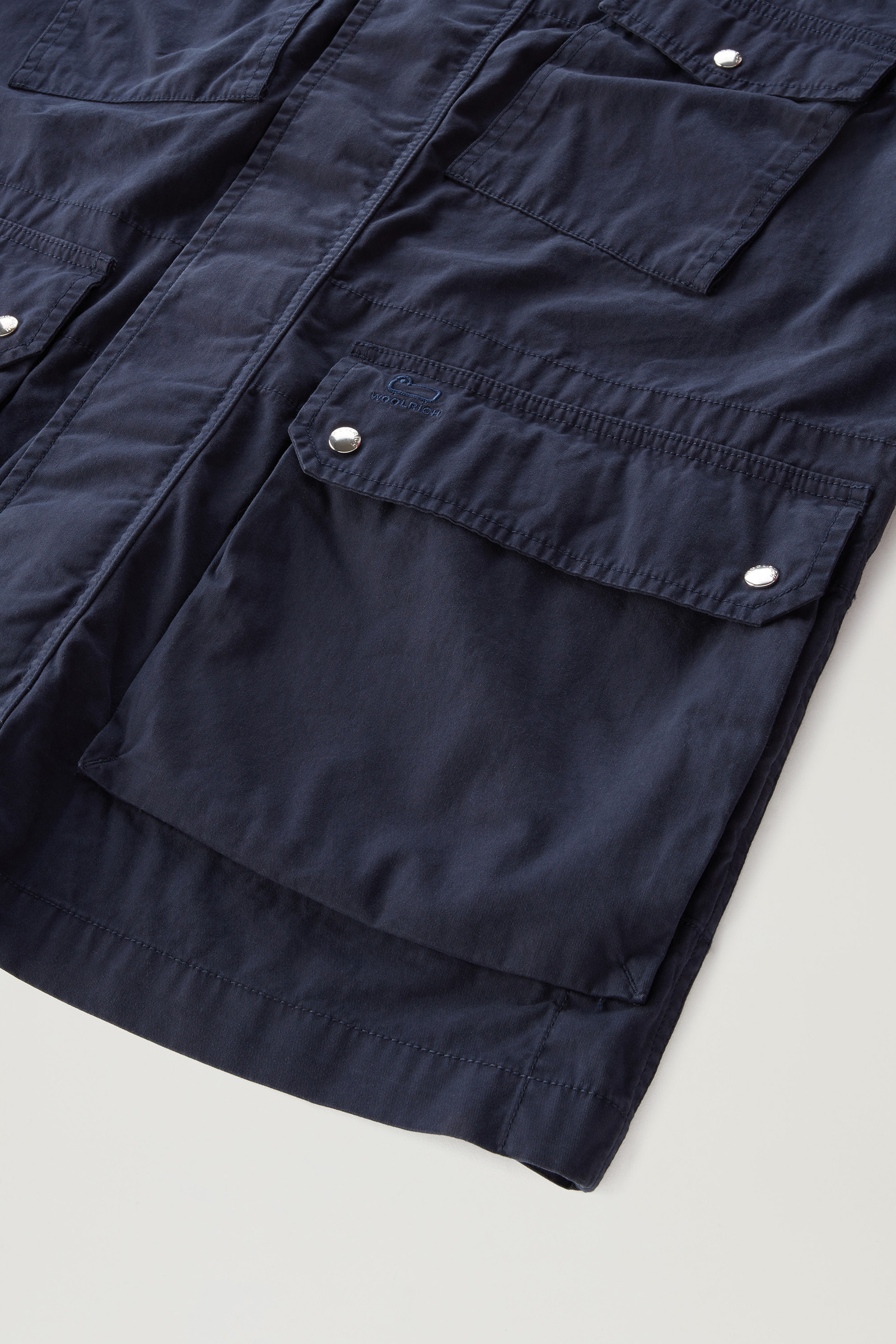 Garment-Dyed Field Jacket in Pure Cotton Blue photo 8 | Woolrich
