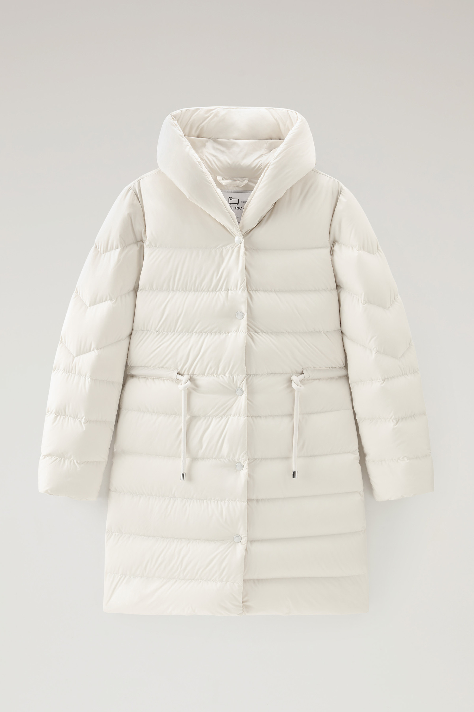 Ellis Long Microfiber Down Jacket White photo 5 | Woolrich