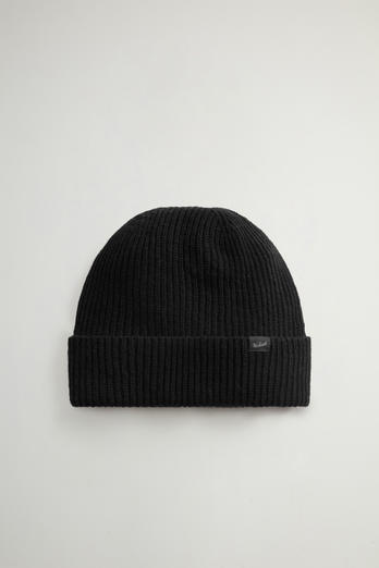Beanie in Wool Blend Black | Woolrich