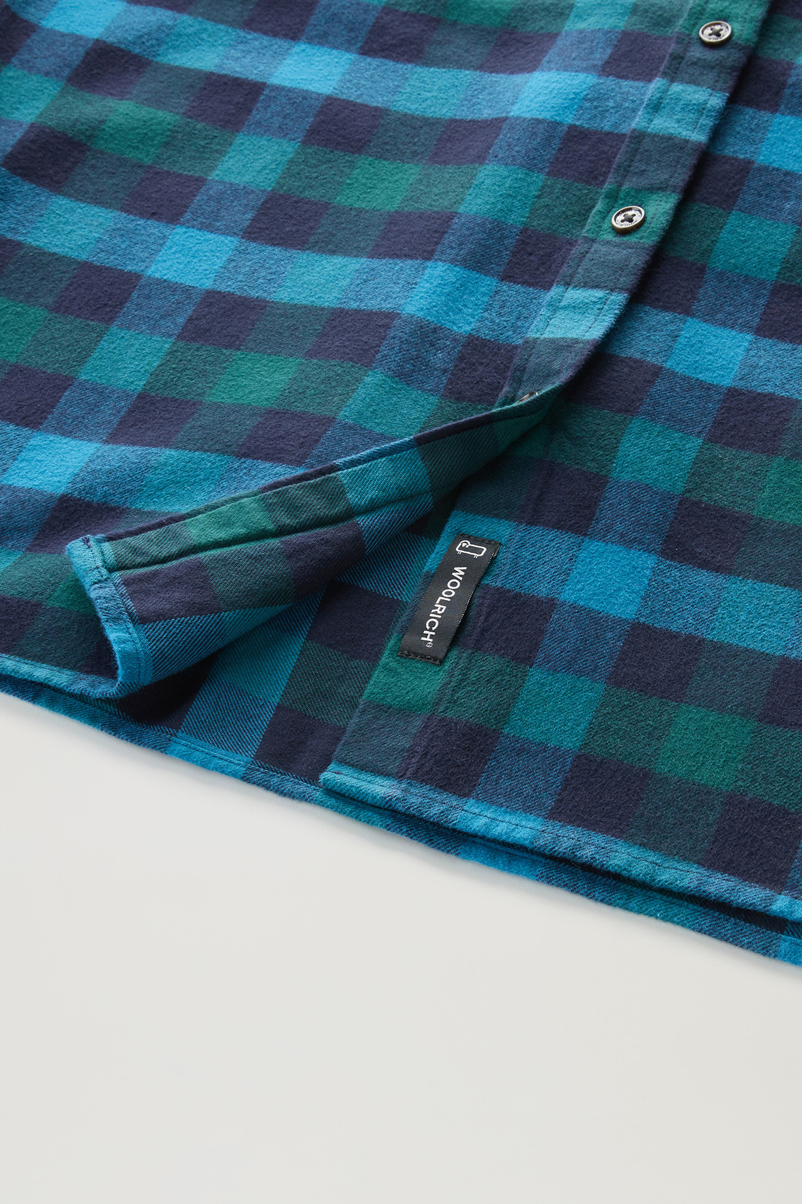 Green & Blue Check Flannel Shirt