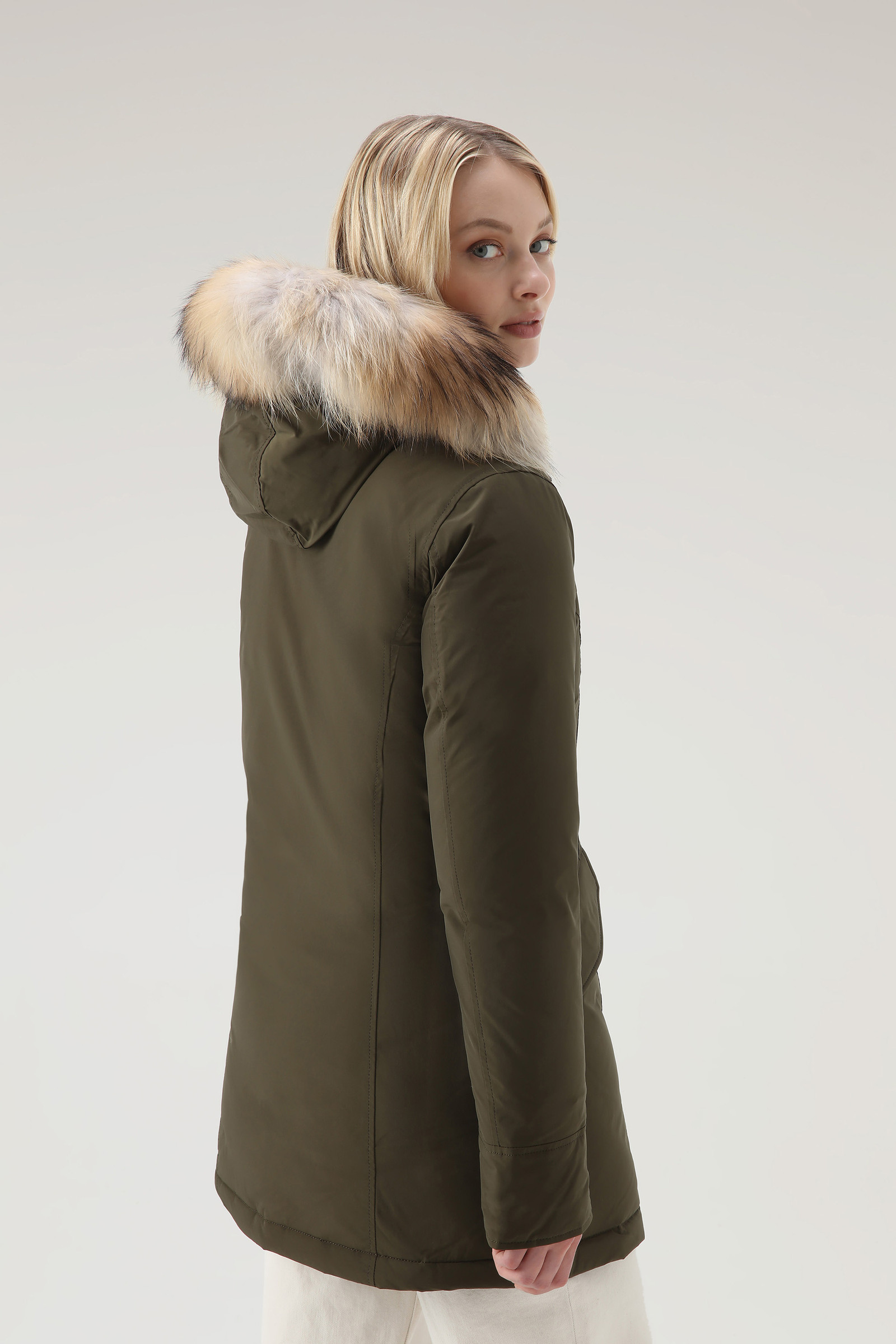 Arctic Parka in Urban Touch with Detachable Fur - Women - Green