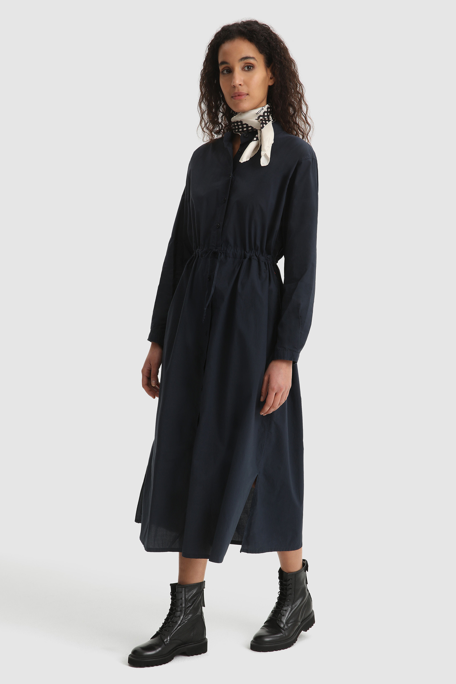 Long-sleeve Popeline dress