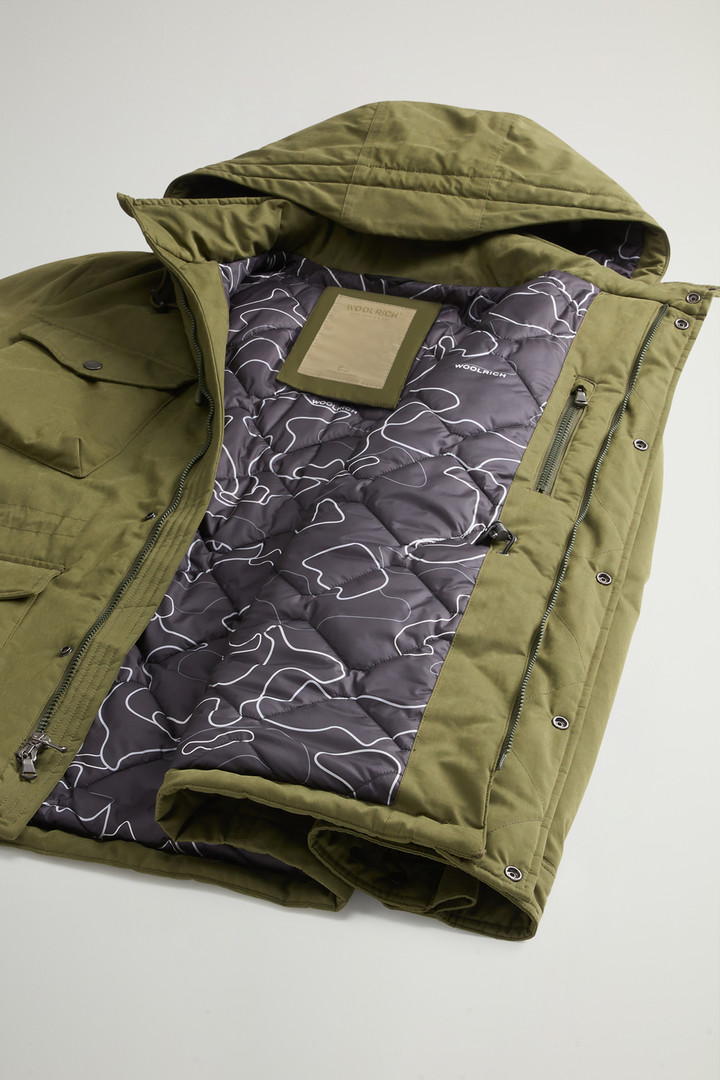 Veste Field en Mountain Cloth à capuche amovible Vert photo 9 | Woolrich