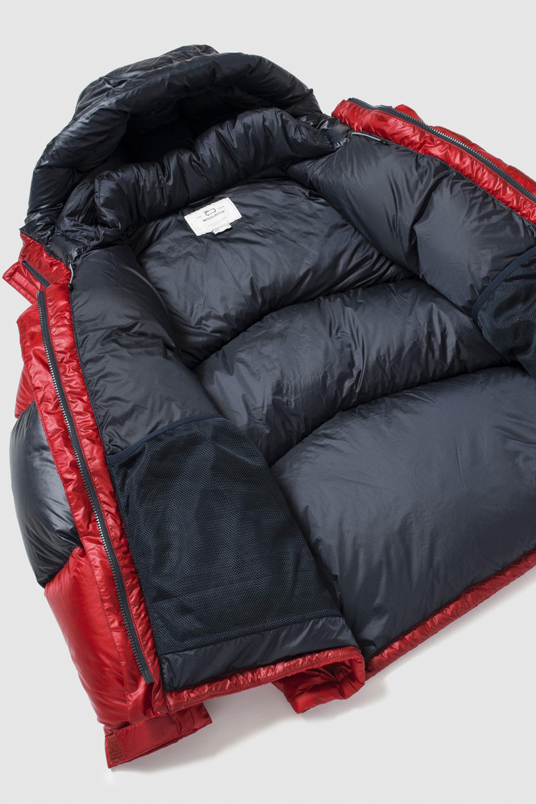 Parka met dons in diamantstiksel
