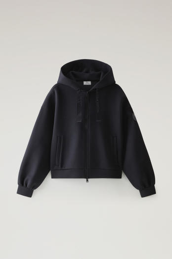 Full-zip Hoodie in Mixed Cotton Black photo 1 | Woolrich