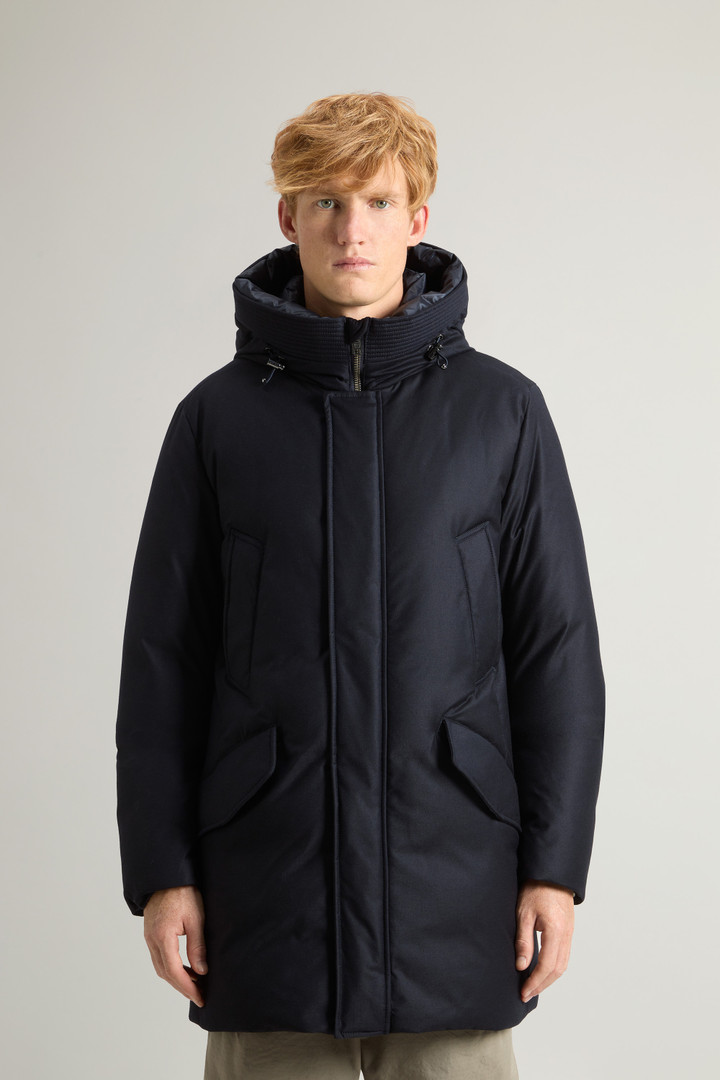 Parka in Italian Wool and Silk Blend Crafted with a Loro Piana Fabric Blue photo 1 | Woolrich