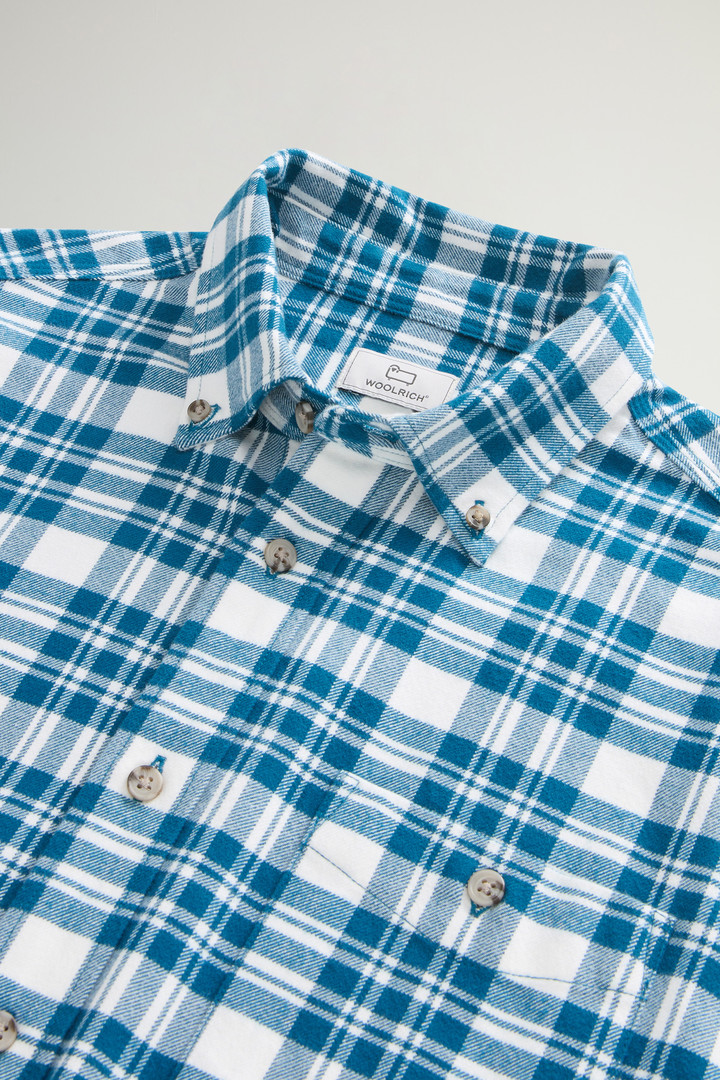 Traditional Flannel Check Shirt Blue photo 6 | Woolrich