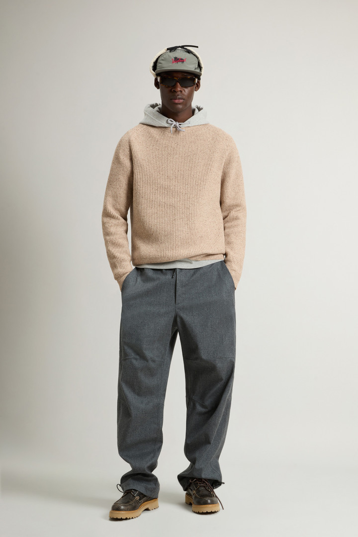 BOUTONNE CREWNECK Beige photo 2 | Woolrich