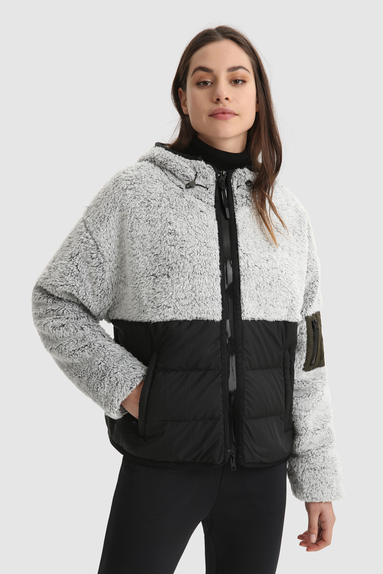 Sweat à capuche en polaire et nylon