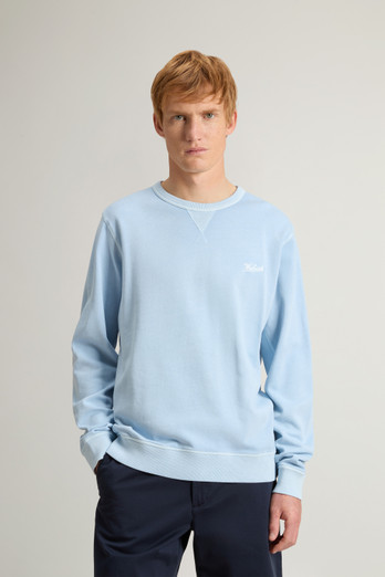 Men's Crewneck Sweatshirt in Pure Cotton Mouliné gray