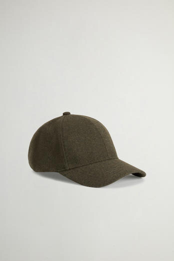 Cap in Recycled Italian Wool-Blend Green | Woolrich