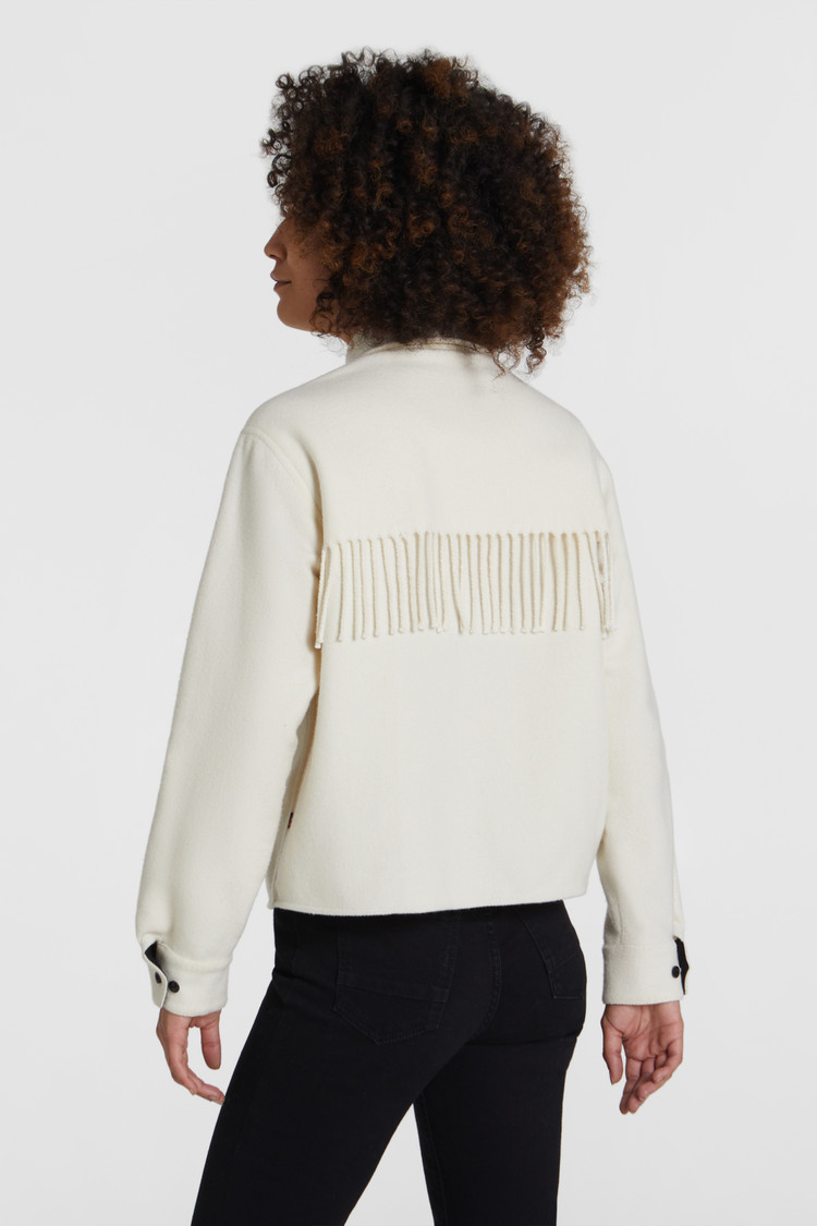 Stag overshirt with fringes