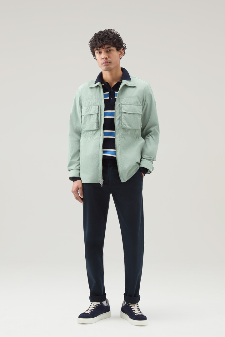 Shirt Jacket in Crinkle Nylon Green photo 2 | Woolrich