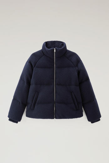 Down Jacket in Italian Wool Blend Blue | Woolrich