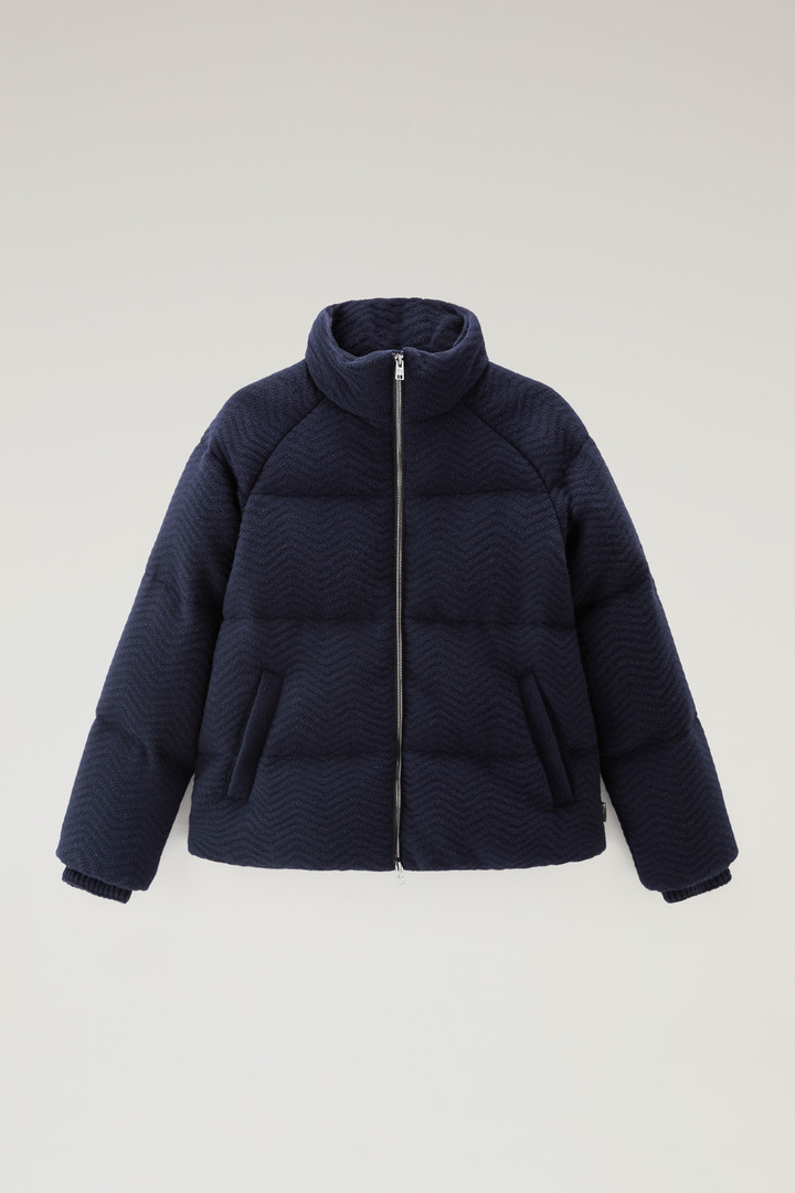 Blue down jacket online