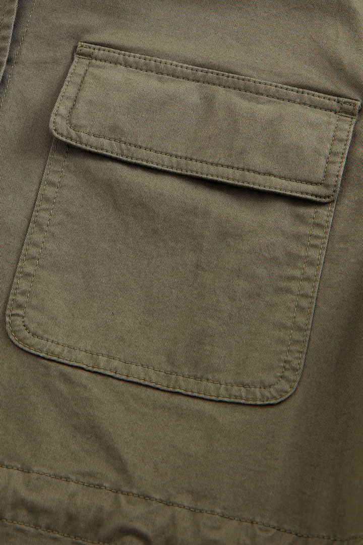 Sobrecamisa de algodón elástico verde photo 6 | Woolrich