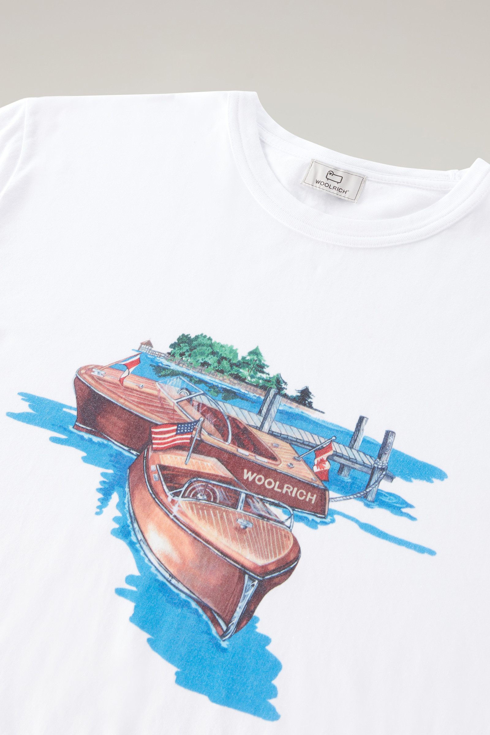 Zavikon T-shirt aus reiner Baumwolle weiß photo 6 | Woolrich