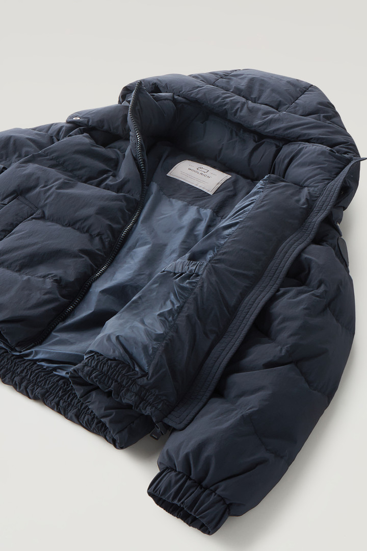 Quilted Down Jacket in Eco Taslan Nylon with Detachable Hood Blue photo 10 | Woolrich