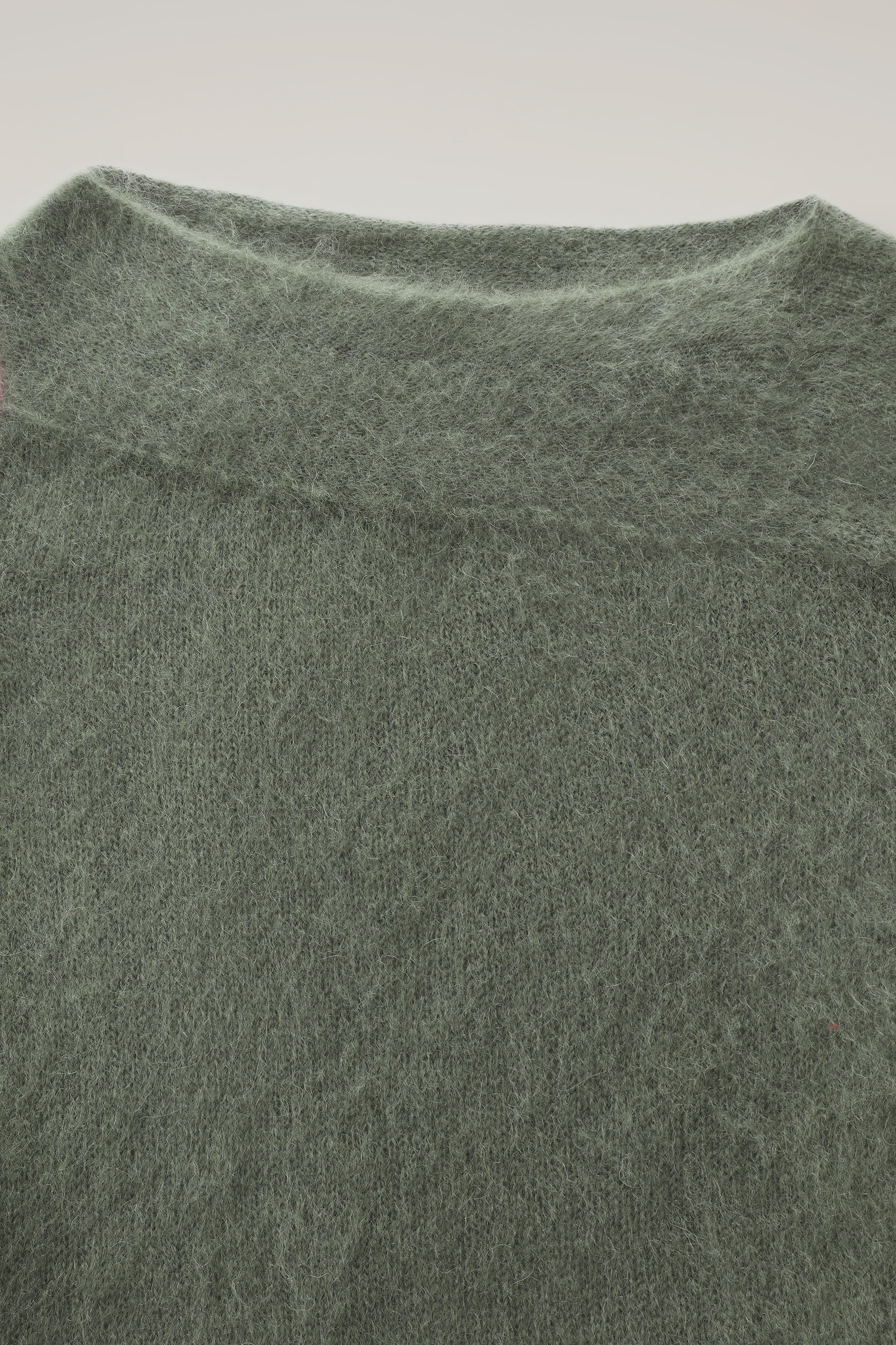 Mohair Wool Blend Asymmetric Knit Top - Daniëlle Cathari / Woolrich Green photo 7 | Woolrich