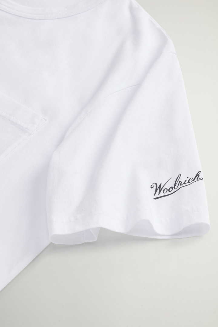 LOGO POCKET T-SHIRT White photo 7 | Woolrich