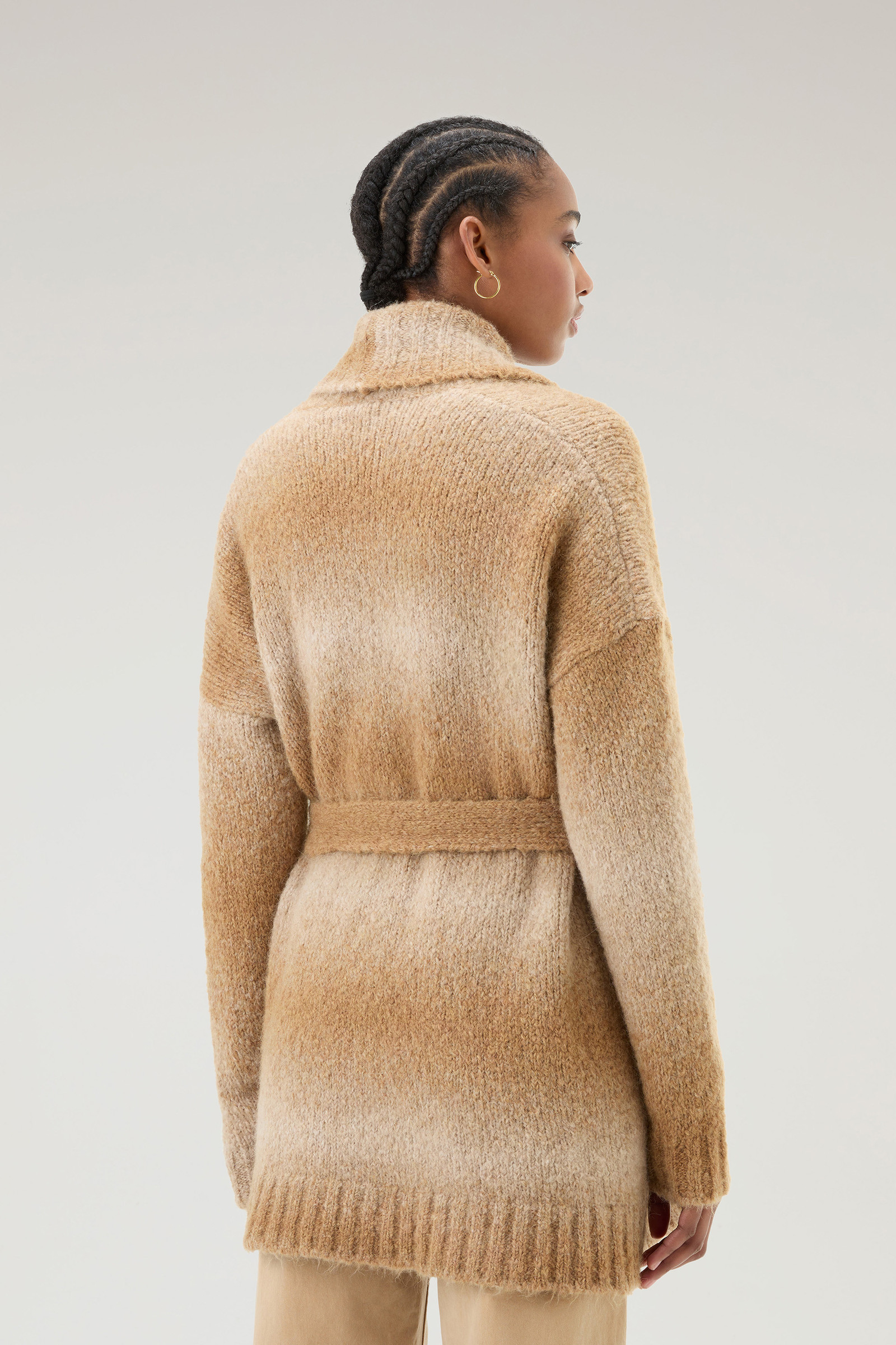Cardigan dégradé in misto alpaca beige photo 3 | Woolrich